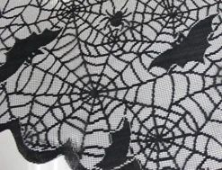 Black Lace Tablecloth Round Overlay With Spider Web And Mat For Halloween Party,Easter,Fireplace And Mantle Cover Decoration (Round 70", Black) -Kitchen Island Sale 61DvN7hYSTL