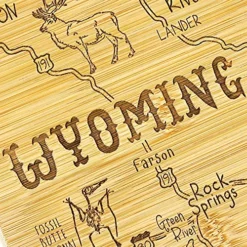 Destination Wyoming State Shaped Serving And Cutting Board, Includes Hang Tie For Wall Display -Kitchen Island Sale 61FWup0yh9L
