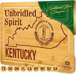 Bamboo State Cutting Board For Kitchen – California Cheese Board, Charcuterie Platter & Serving Tray, (15" X 10") -Kitchen Island Sale 61JyqzRe09L. AC