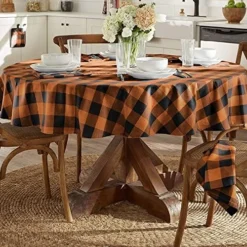 Use Living Fall Buffalo-Check Table Runner, Seasonal Farmhouse Table Runner, 13" W X 70" L, Orange And Black -Kitchen Island Sale 61N9ibpHR4L. AC
