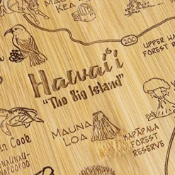 Destination Hawaii Serving And Cutting Board, Includes Hang Tie For Wall Display -Kitchen Island Sale 61SNBkIC63L