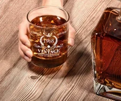1968 55th Birthday Gifts For Men, Vintage Whiskey Glass 55 Birthday Gifts For Dad, Son, Husband, Brother, Funny 55th Birthday Gifts Present Ideas For Him, 55 Year Old Bday Party Decoration -Kitchen Island Sale 61So51syHqL