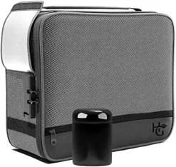 XL Smell Proof Bag & Airtight Box With Combination Lock (Container Holds Up To 5 Ounces) - Includes YKK Zippers, 250ml / Half Oz Smell Proof Jar, Built In Tray & Travel Bags (Black) -Kitchen Island Sale 61Sr F2bs8L. AC