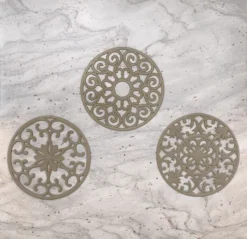 Gasaré, Extra Large, Extra Thick, 10" Silicone Trivets For Hot Dishes, Pots, And Pans, Heat Resistant, Non-Slip, Dishwasher Safe, For Countertops And Dining Tables, 10 X 1/4 Inches, Set Of 3, Taupe -Kitchen Island Sale 61TBo95jltL