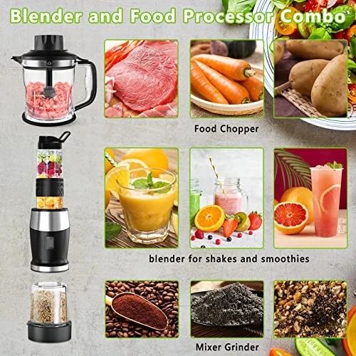 Blender For Shakes And Smoothies,Vitamins Blender 3in1 Blender And Food Processor Combo 700W Bullet Blender With Mixer Grinder/Blender/Chopper & 19-oz Portable Blender Cup 1 Blender For Shakes And Smoothies,Vitamins Blender 3in1 Blender And Food Processor Combo 700W Bullet Blender With Mixer Grinder/Blender/Chopper & 19-oz Portable Blender Cup
