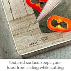 Art 15 By 12-Inch Glass Cutting Board, Farmers Market -Kitchen Island Sale 61WPUqZH8PS