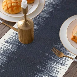 Cotton Fringe Table Runner 14 X 72 In, Farmhouse Gradient Bohemian Woven Tassels Macrame Dinning Table Linen Machine Washable Minimalist Home Decorative (14 In X 72 In, Gradient) -Kitchen Island Sale 61XDmFOvd8L