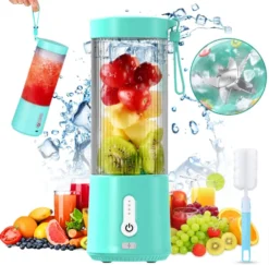 Portable Blender For Shakes And Smoothies HUIJUTCHEN USB Rechargeable Large Capacity Mini Blender Bottles With 6 High-speed Blades And Brush Personal Size Blender For Juice Fruit -Kitchen Island Sale 61aK X1LicL. AC