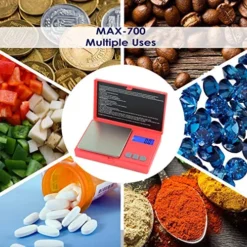 - MAX 700 - Digital Scale 700 G X 0.1 G (Red) -Kitchen Island Sale 61cRkdyvLmL