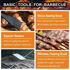 20PCS BBQ Grill Tools Set - Extra Thick Stainless Steel Fork, Spatula, Tongs& Cleaning Brush - Complete Barbecue Grilling Utensils Set In Aluminum Storage Case - Perfect Grill Gifts For Men 13 20PCS BBQ Grill Tools Set - Extra Thick Stainless Steel Fork, Spatula, Tongs& Cleaning Brush - Complete Barbecue Grilling Utensils Set In Aluminum Storage Case - Perfect Grill Gifts For Men -Kitchen Island Sale 61cUYrTuEeL