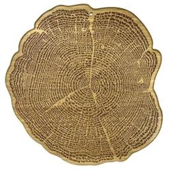 13" Tree Of Life Cutting And Serving, 100% Bamboo Board With Laser Etched Art Of Endangered And Exotic Animals, 5/8" Thick