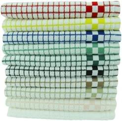 Classic Kitchen Dish Towels With Hanging Loop - Heavy Duty Absorbent Dish Clothes - European Made 100% Cotton Tea Towels - Set Of Two, Red -Kitchen Island Sale 61cmV6H1vDL. AC