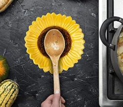Spoon Rest Spoon Holder For Stove Top 2 PCS Spoon Rest For Kitchen Counter Spoon Rest For Stove Top Ceramic Spoon Rest Sunflower Shape -Kitchen Island Sale 61cnnzMSVKS