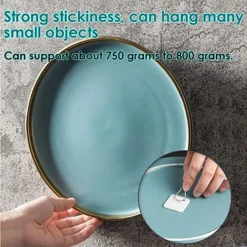 N/A 50Pcs Invisible Adhesive Plate Hanger, Vertical Plate Holders For Wall, Adhesive Plate Hanger Hooks For Plate Pictures Wall Decor (White,Sq) -Kitchen Island Sale 61dMzkzAD8L