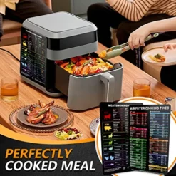 2 Pack Air Fryer Magnetic Cheat Sheet Set,Air Fryer Accessories Cook Times Sheet For Kitchen,Fryer Sheet Quick Reference Guide,Air Fryer & BBQ Smoker Accessories With Cook Time Recipe Card. -Kitchen Island Sale 61hVZBPjLrL