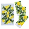 Kitchen Designers Set Of 4 Decorative Soft And Absorbent Cotton Dish Towels, 15 In X 25 In, Citrus Lemons