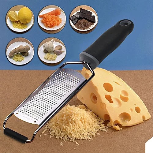 Tainless Steel Cheese Grater, Ergonomic Soft Handle Lemon Ginger Potato Zester With Plastic Cover 2 Tainless Steel Cheese Grater, Ergonomic Soft Handle Lemon Ginger Potato Zester With Plastic Cover - Image 2