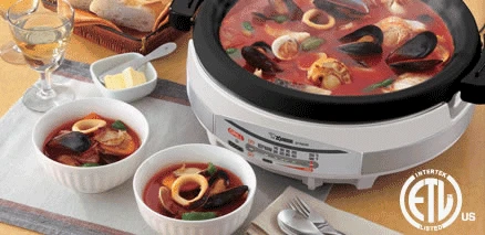 Gourmet D'Expert Electric Skillet - Color: Stainless White 2 Gourmet D'Expert Electric Skillet - Color: Stainless White - Image 2