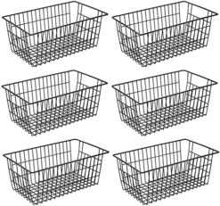 15.2" Metal Wire Baskets For Organizing 6 Pack, Household Pantry Storage Freezer Organizer Bins With Handles, Freezer Baskets For Upright Freezer, Refrigerators, Kitchen Cabinets, White 23 15.2" Metal Wire Baskets For Organizing 6 Pack, Household Pantry Storage Freezer Organizer Bins With Handles, Freezer Baskets For Upright Freezer, Refrigerators, Kitchen Cabinets, White -Kitchen Island Sale 61kO i1LzQL. AC
