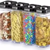 DWËLLZA KITCHEN Airtight Food Storage Containers With Lids – 4 Piece Set Air Tight Kitchen Storage Containers Clear Pantry Organization And Storage Set BPA-Free - Keeps Your Food Fresh & Dry