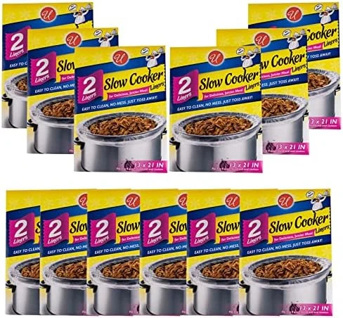 17supply Disposable Slow Cooker Liners And Cooking Bags, 12 Pack(24 Counts),19 X 23.5" Heavy Duty Slow Cooker Liners, BPA-Free, Disposable Slow Cooker Liners & Cooking Bag, Fits Oval And Round Pans. 6 17supply Disposable Slow Cooker Liners And Cooking Bags, 12 Pack(24 Counts),19 X 23.5" Heavy Duty Slow Cooker Liners, BPA-Free, Disposable Slow Cooker Liners & Cooking Bag, Fits Oval And Round Pans. - Image 6