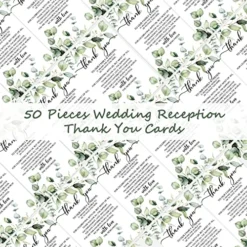 Wedding Thank You Cards Thank You Place Setting Wedding Greenery Cards Eucalyptus Thank You Place Cards 4 X 6 Inches For Wedding Reception Rehearsal Dinner Party Bridal Shower(50 Pieces) -Kitchen Island Sale 61p6l69sdBL