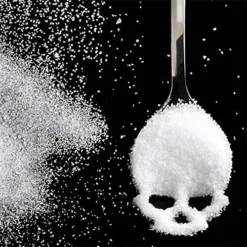 304 Stainless Steel Skull Sugar Spoon Dessert Tea Coffee Stirring Spoon Set Of 6 (Black)