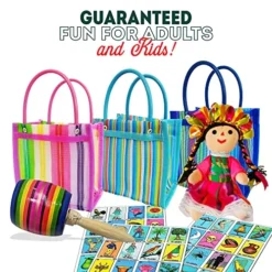 10 Mini Mercado Favor Bags - Mexican Mesh Market Tote Bag Pack - Fiesta Goodie Treat Bag - Mexican Party Candy Gift Bag - Bolsas Bolsitas Mexicanas Para Dulces -Dulceros Morrales Morralitos Mexicanos -Kitchen Island Sale 61urWTeEeKL