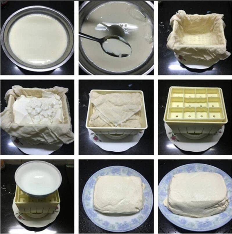 Tofu Press Mould (2PCS) Plastic DIY Homemade Tofu Maker Pressing Mold Kit +Soybean Curd Cheese Cloth Kitchen Tools 2 Tofu Press Mould (2PCS) Plastic DIY Homemade Tofu Maker Pressing Mold Kit +Soybean Curd Cheese Cloth Kitchen Tools - Image 2