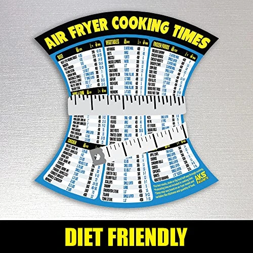 Ir Fryer Cheat Sheet Magnet - Extra Large Easy To Read Airfryer Accessory - Magnetic Air Fryer Cooking Times Chart, Kitchen Gadget Reference Guide For 90 Airfry Foods - Air Fryer Accessories (Blue) 3 Ir Fryer Cheat Sheet Magnet - Extra Large Easy To Read Airfryer Accessory - Magnetic Air Fryer Cooking Times Chart, Kitchen Gadget Reference Guide For 90 Airfry Foods - Air Fryer Accessories (Blue) - Image 3