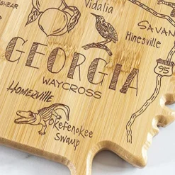 Destination Georgia State Shaped Serving And Cutting Board, Includes Hang Tie For Wall Display 6 Destination Georgia State Shaped Serving And Cutting Board, Includes Hang Tie For Wall Display -Kitchen Island Sale 61zcpbxXJDS
