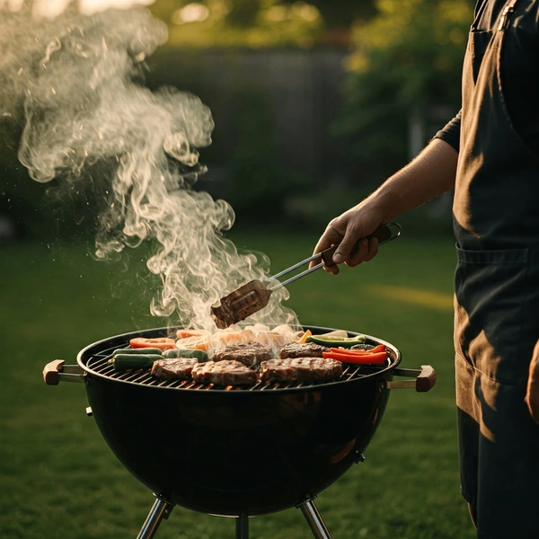 Kitchen Island Sale -Kitchen Island Sale man tending smoky charcoal grill 600nw 2599238415